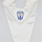 NHS White Satin Pendant Stole