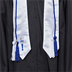 NJHS Honor Cord - White/Blue shown with NJHS White Stole