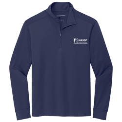 NASSP Mens Navy 1/4-Zip Pullover